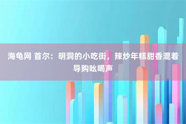 海龟网 首尔：明洞的小吃街，辣炒年糕甜香混着导购吆喝声