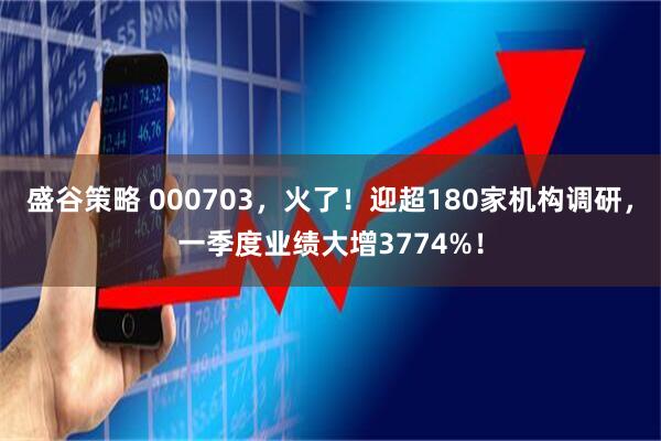 盛谷策略 000703,火了!迎超180家机构调研,一季度业绩大增3774%!
